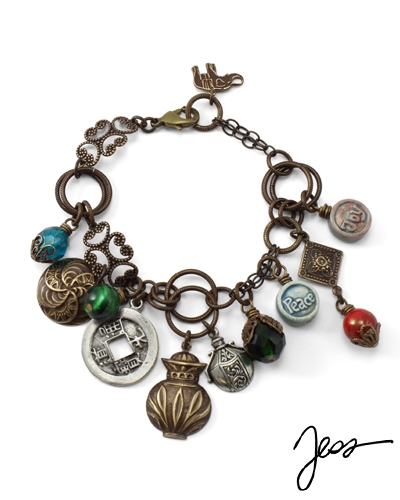 Vintaj Jewelry Design Gift of the Magi bracelet with Vintaj Brass Components